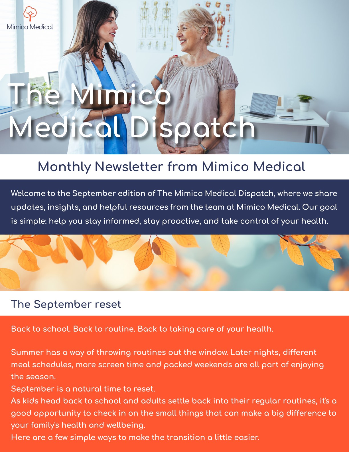 Cover of The Mimico Medical Dispatch, September 2026